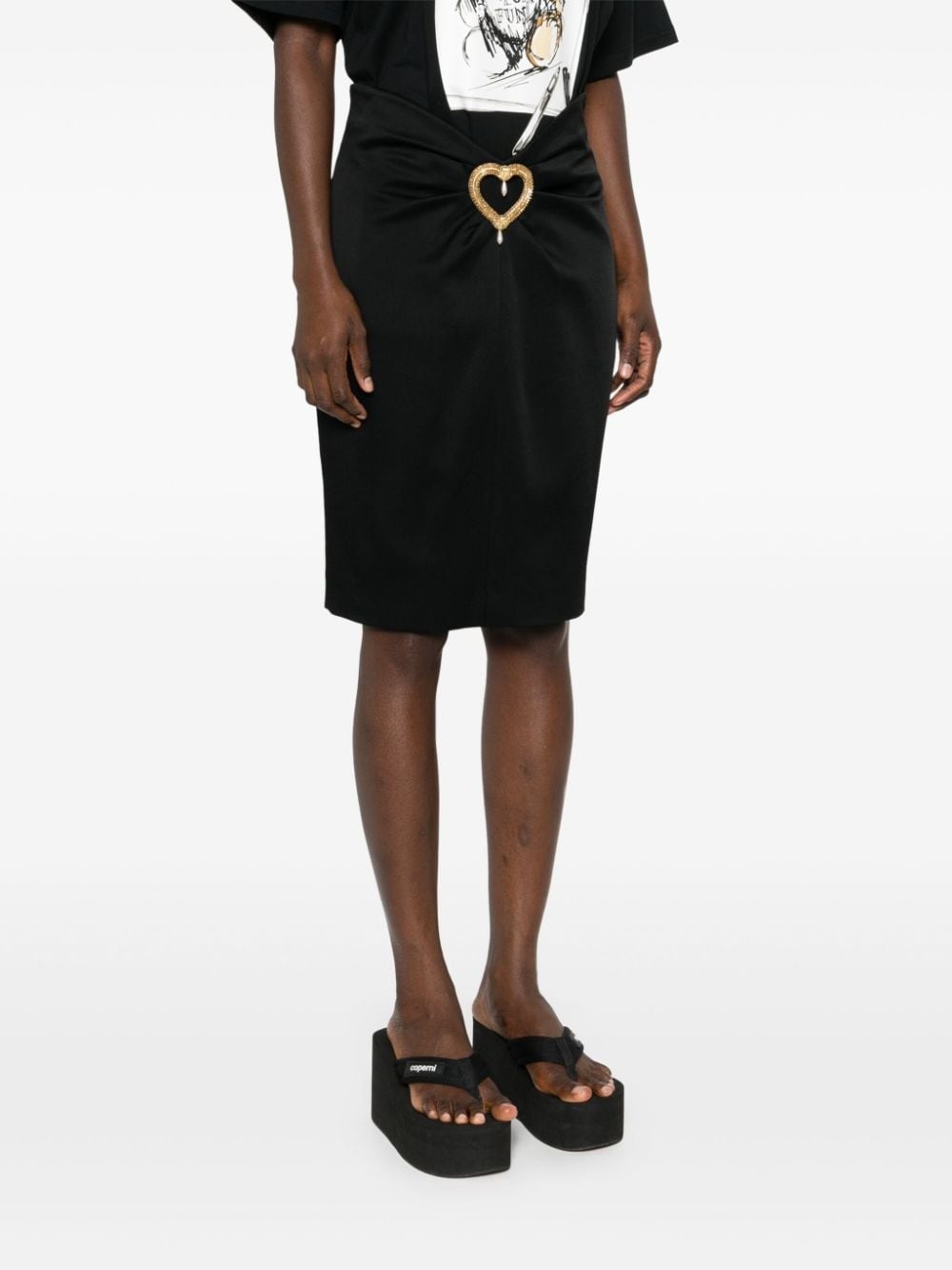 heart cut-out mini skirt - 3