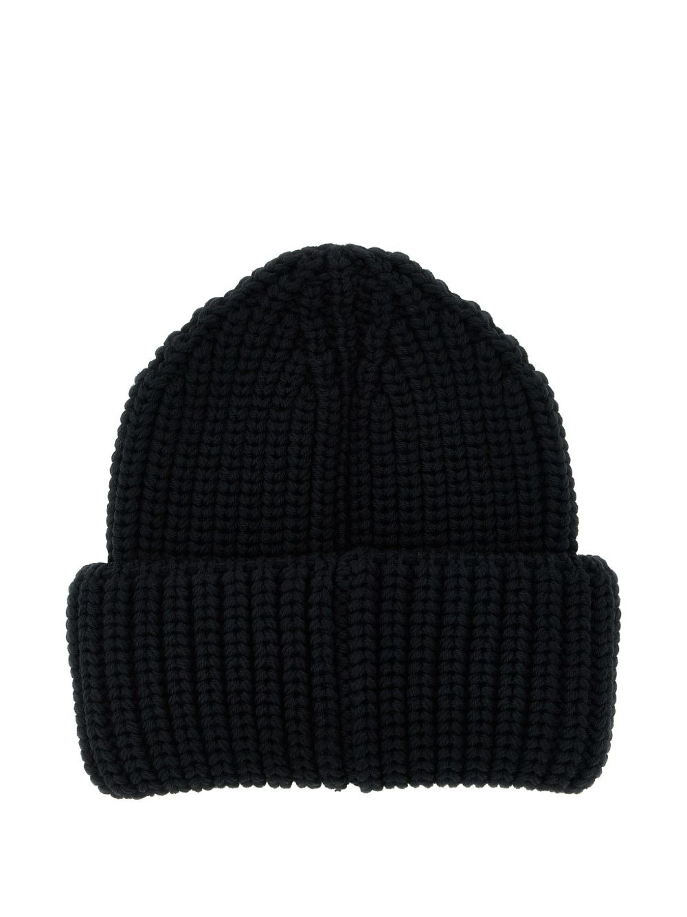 logo-patch ribbed beanie - 2