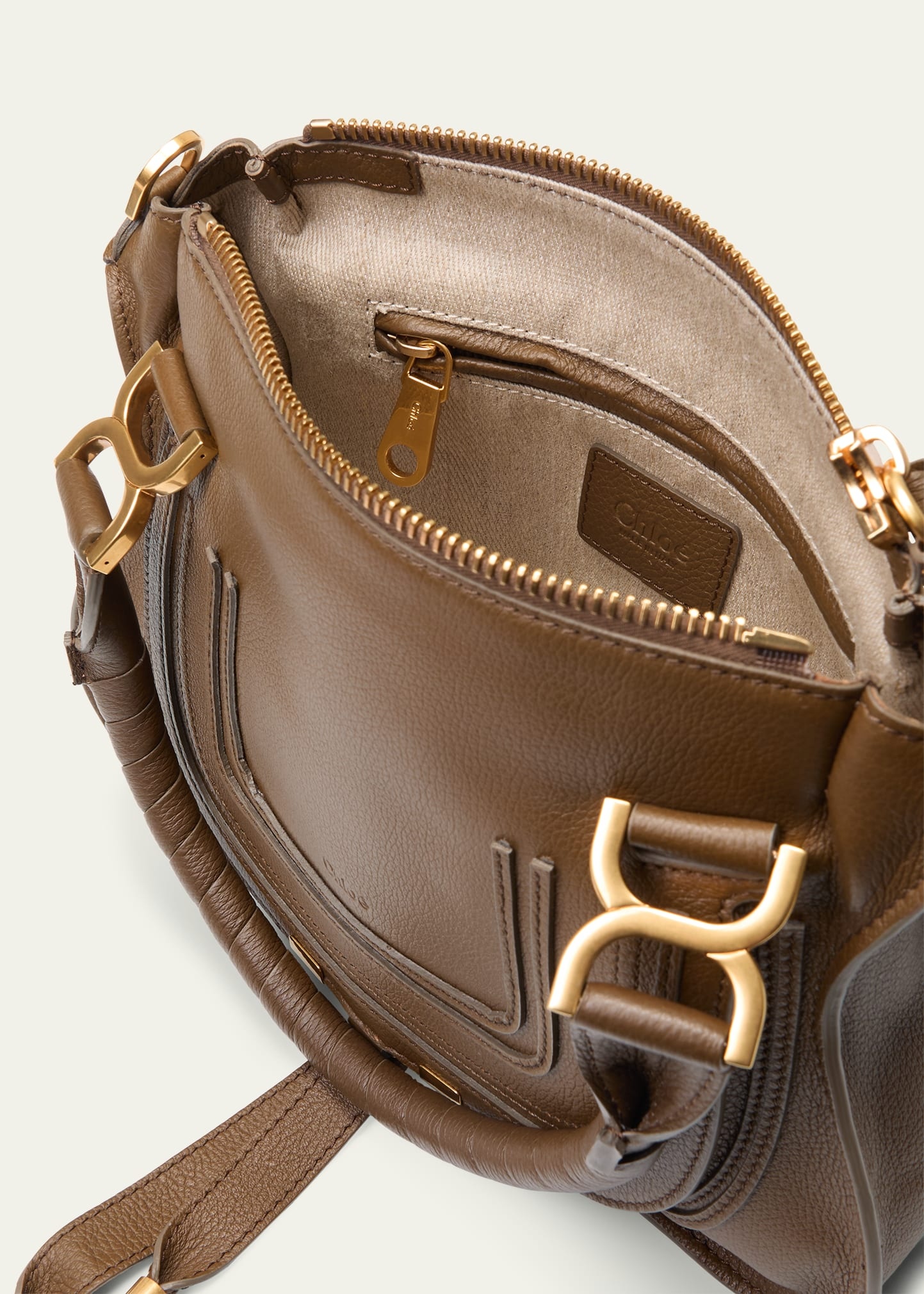Marcie Small Satchel Bag in Grained Calfskin - 4