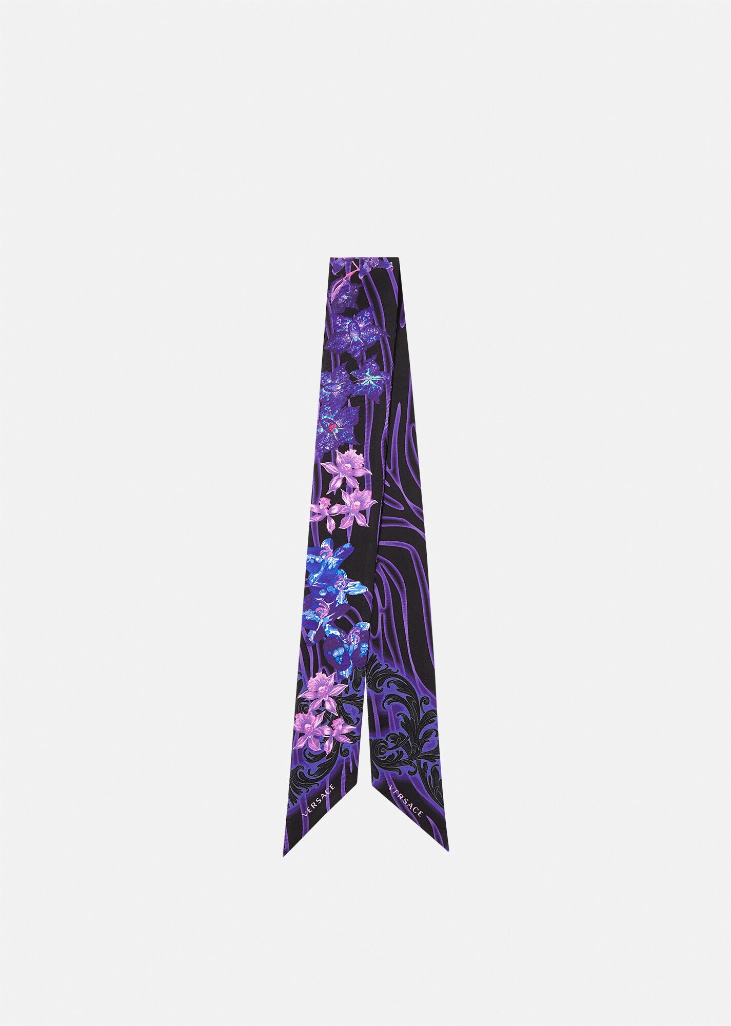 Orchid Barocco Silk Scarf Tie - 1