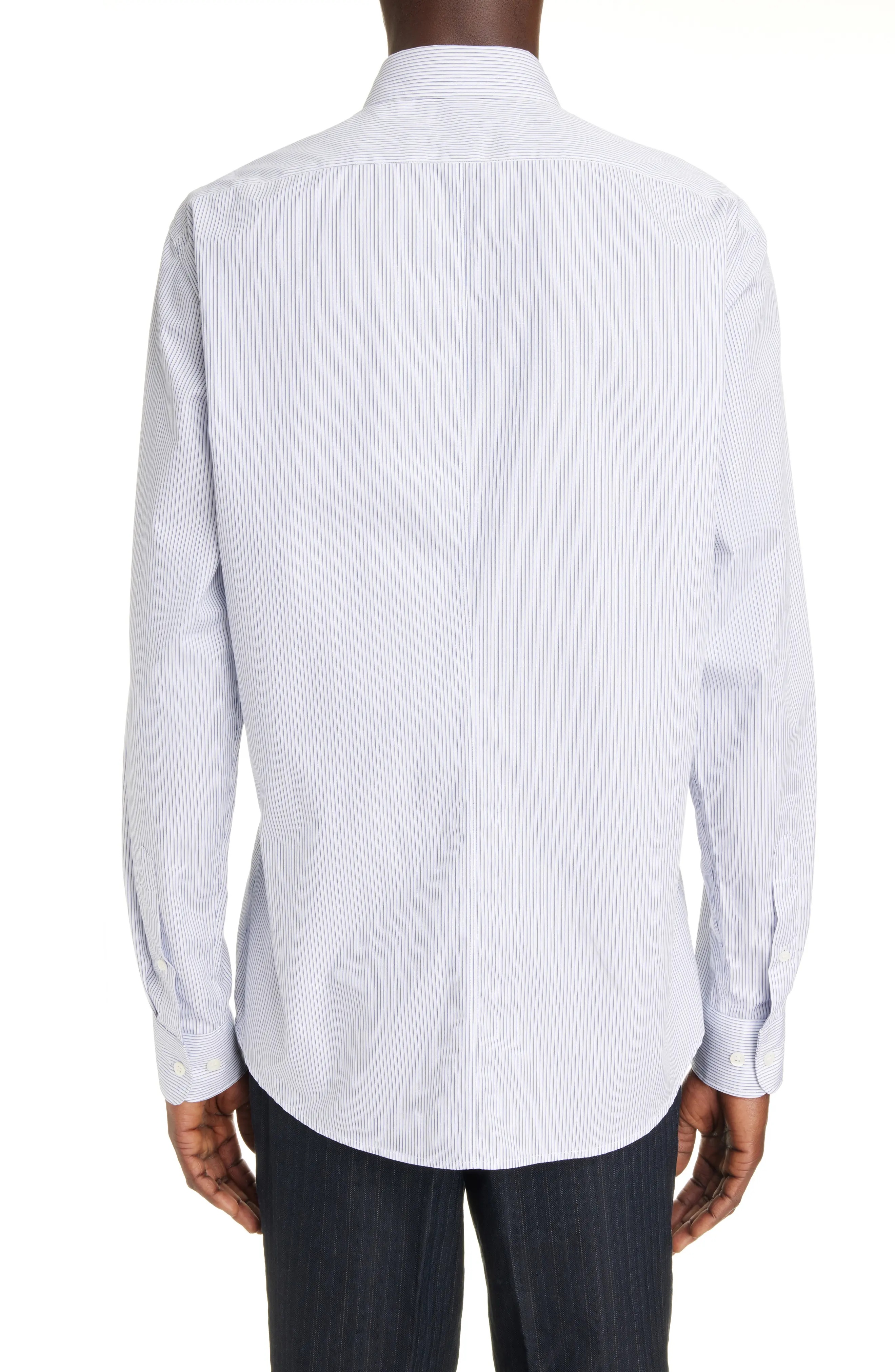 Corbino Stripe Cotton Button-Up Shirt - 2