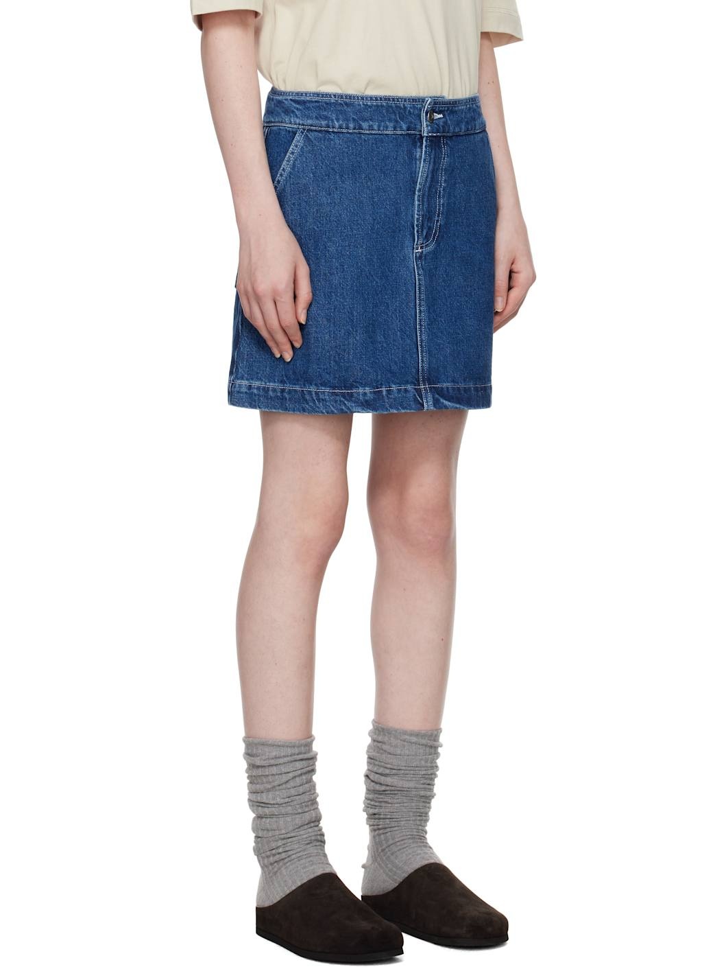 Blue Christie Denim Miniskirt - 2