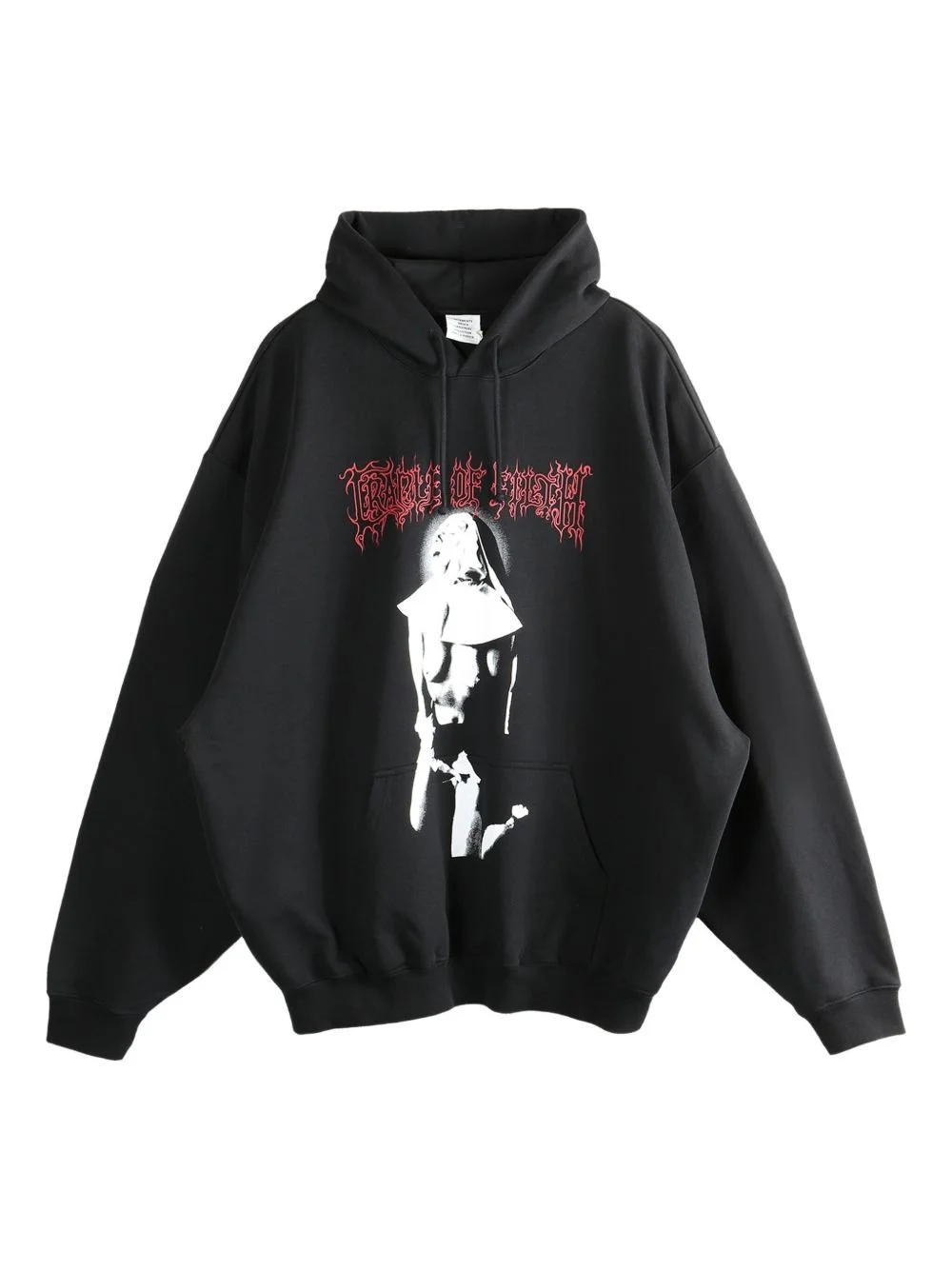 printed cotton hoodie - 1