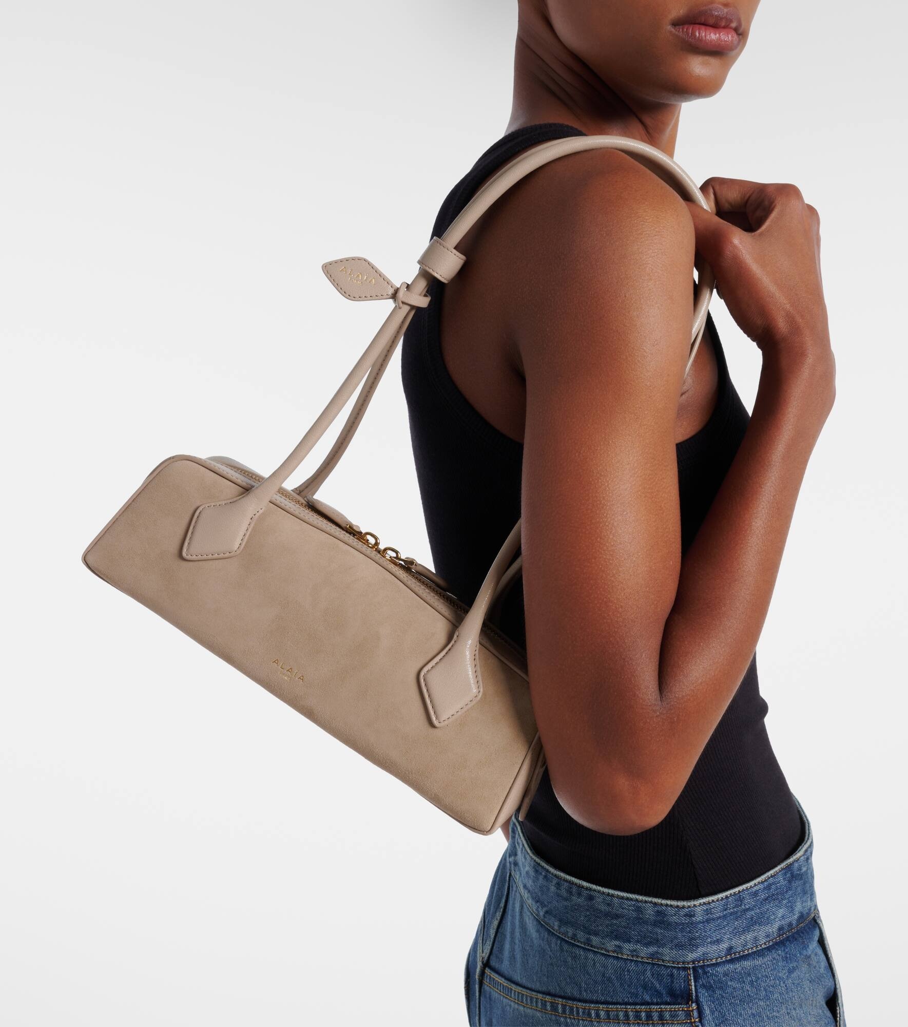 Le Teckel Small suede shoulder bag - 2