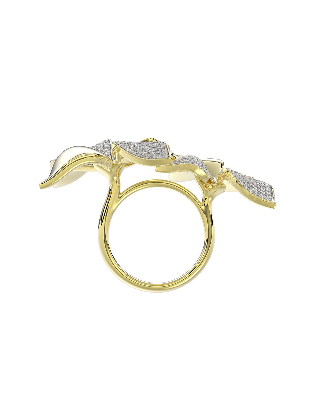 WILD FLOWER YELLOW GOLD RING - 2