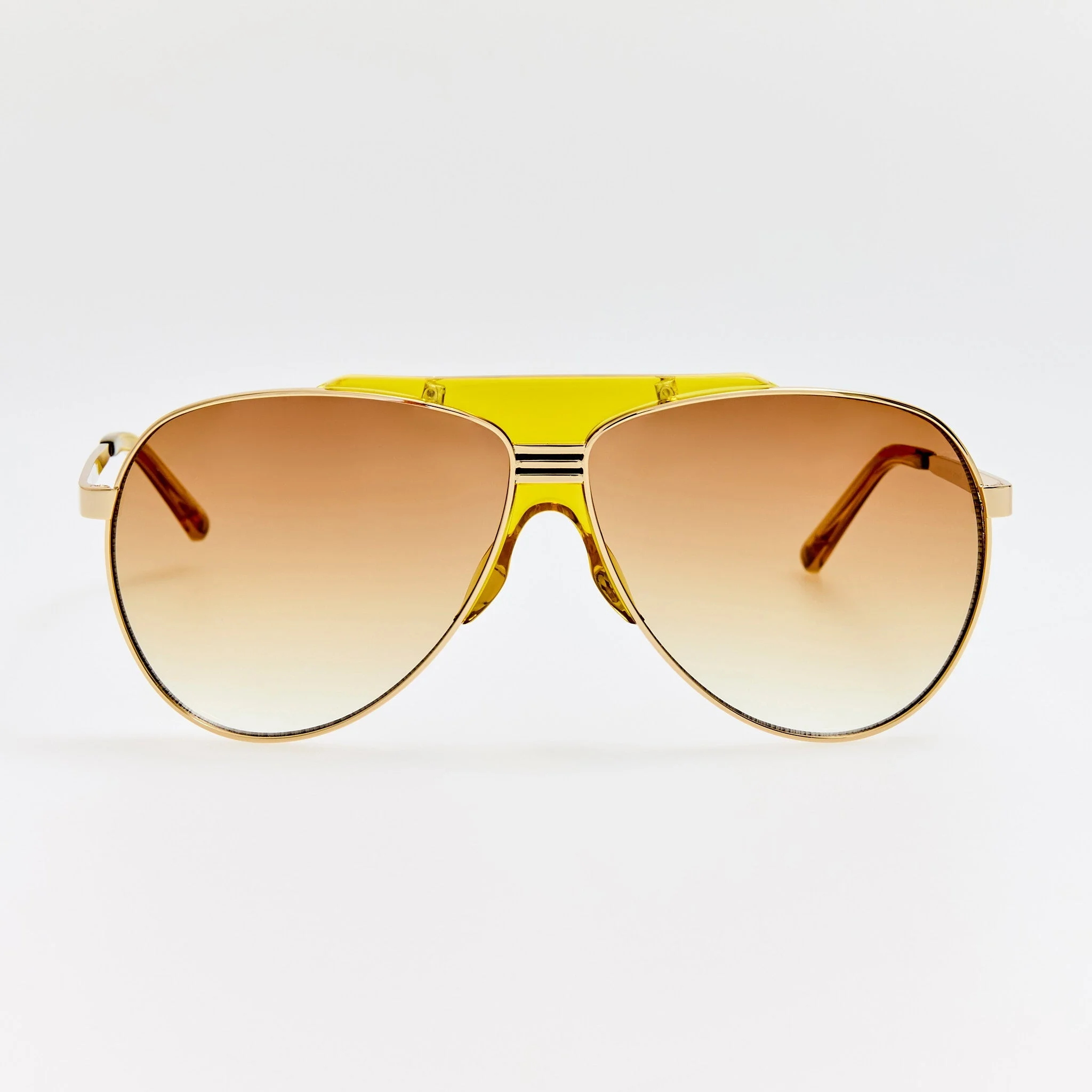 Amelia Sunglasses in Gold and Mustard - 1