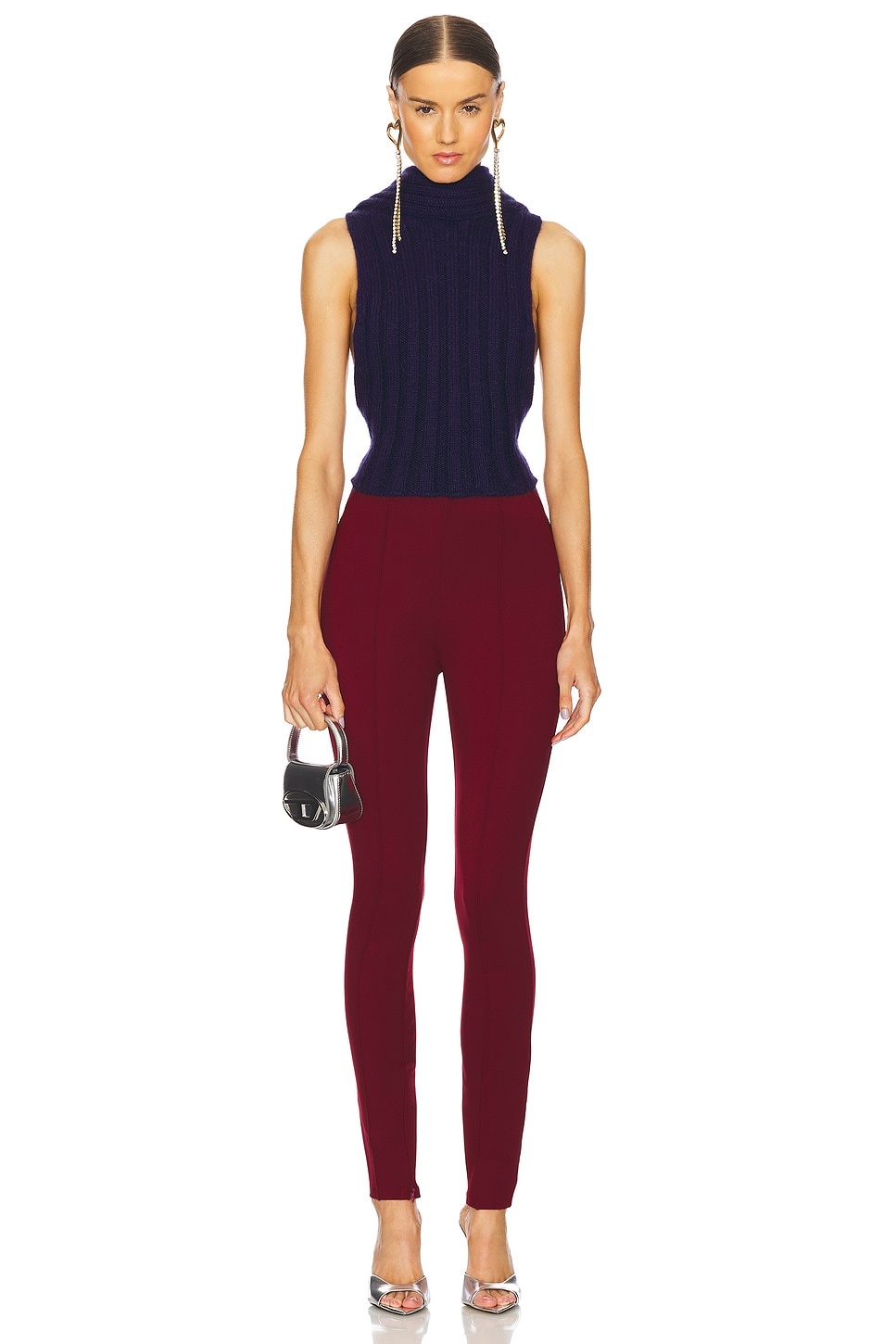 Sleeveless Twisted Knit Top - 4