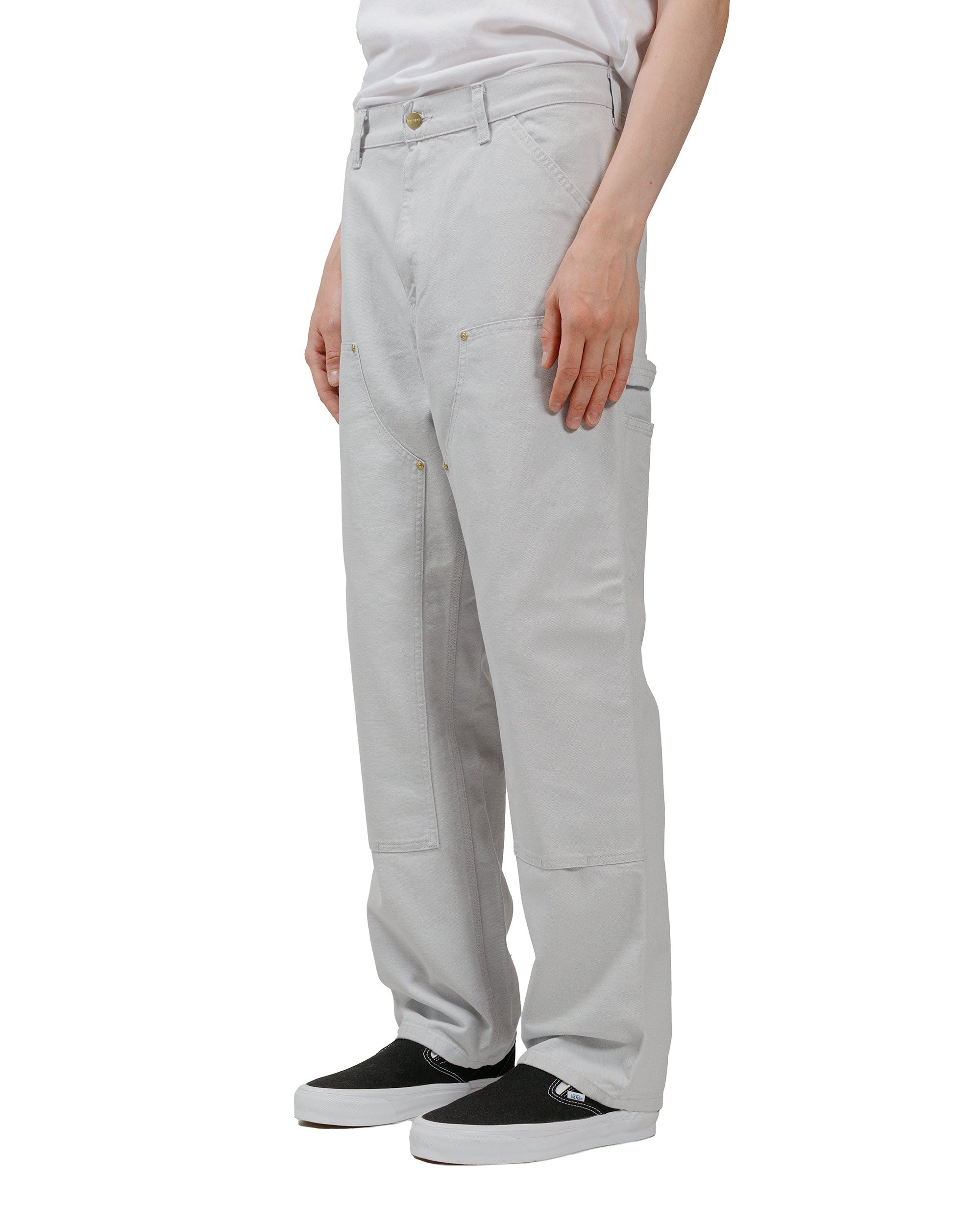 Carhartt W.I.P. Double Knee Pant Canvas Basalt Rinsed - 2