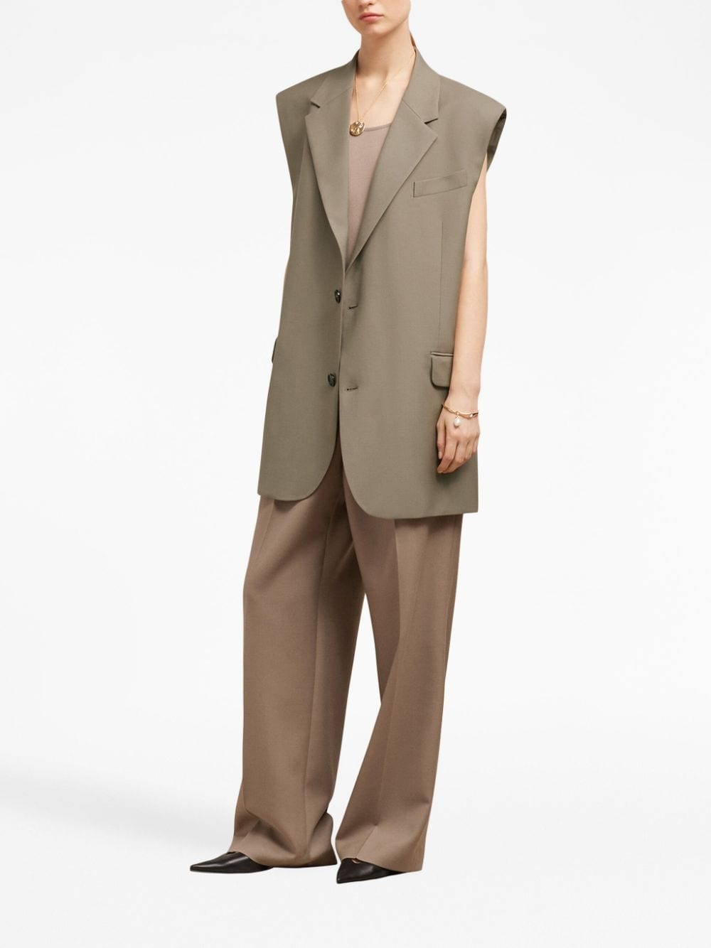 oversize virgin wool waistcoat - 3