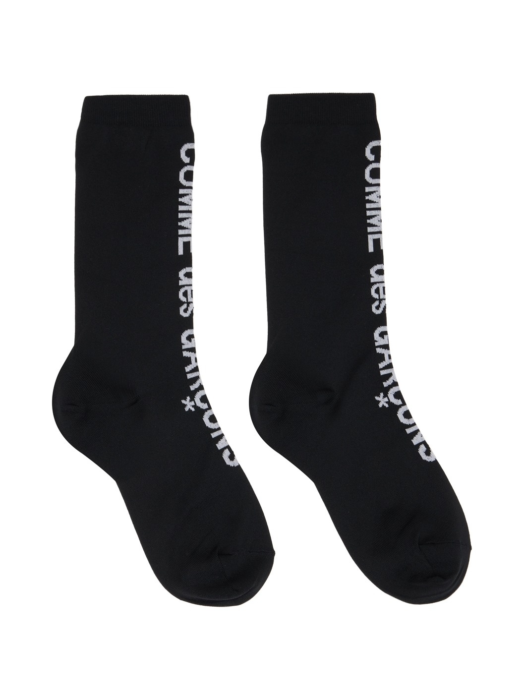 Black Ribbed Socks - 1