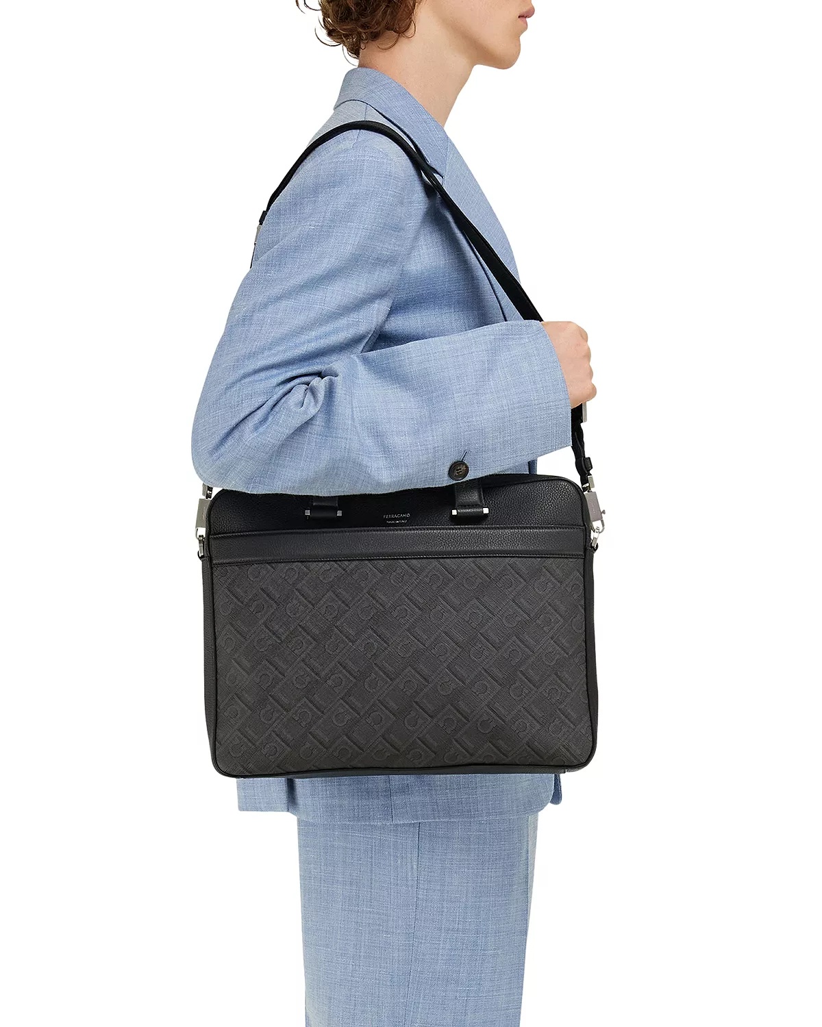 Monogram Canvas & Leather Business Bag - 3