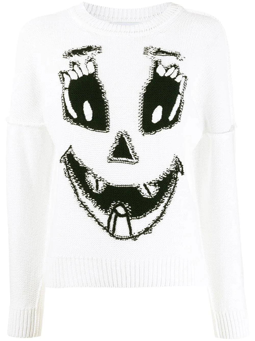 Pumpkin Face intarsia jumper - 1