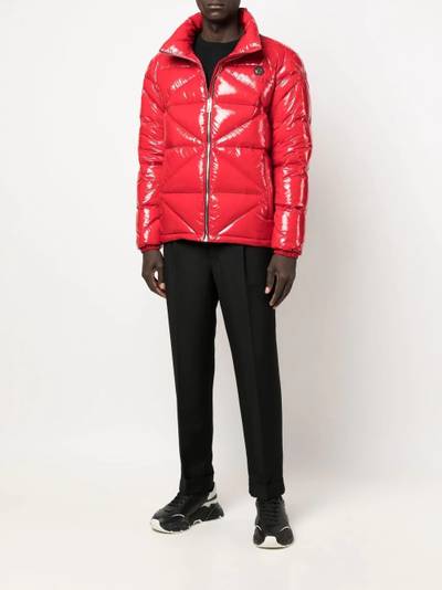 PHILIPP PLEIN high-shine padded jacket outlook