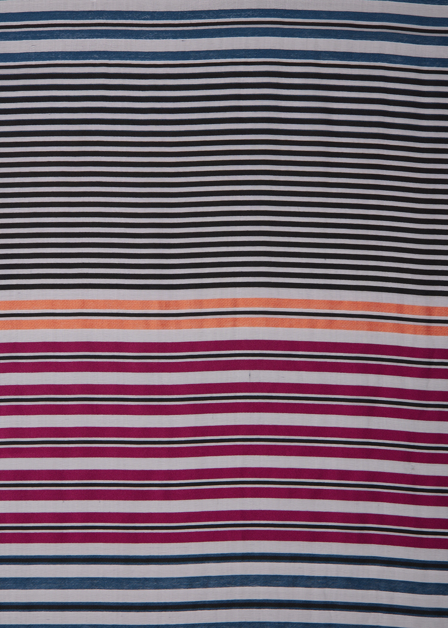 Women's Silk-Blend Multicolour Stripe Sheer Scarf - 4