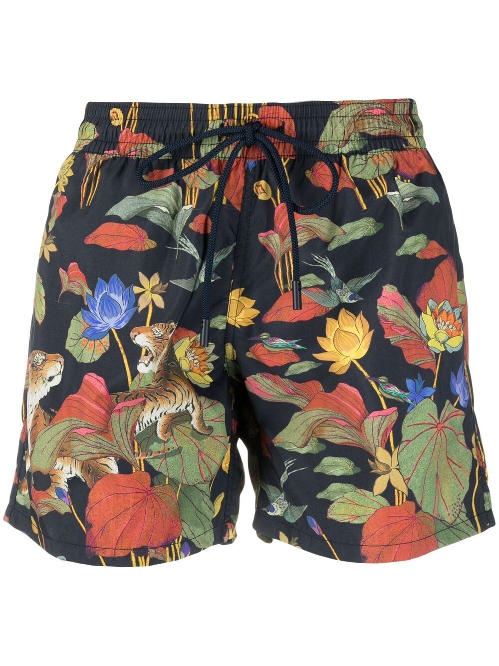 Lily-print swim shorts - 1