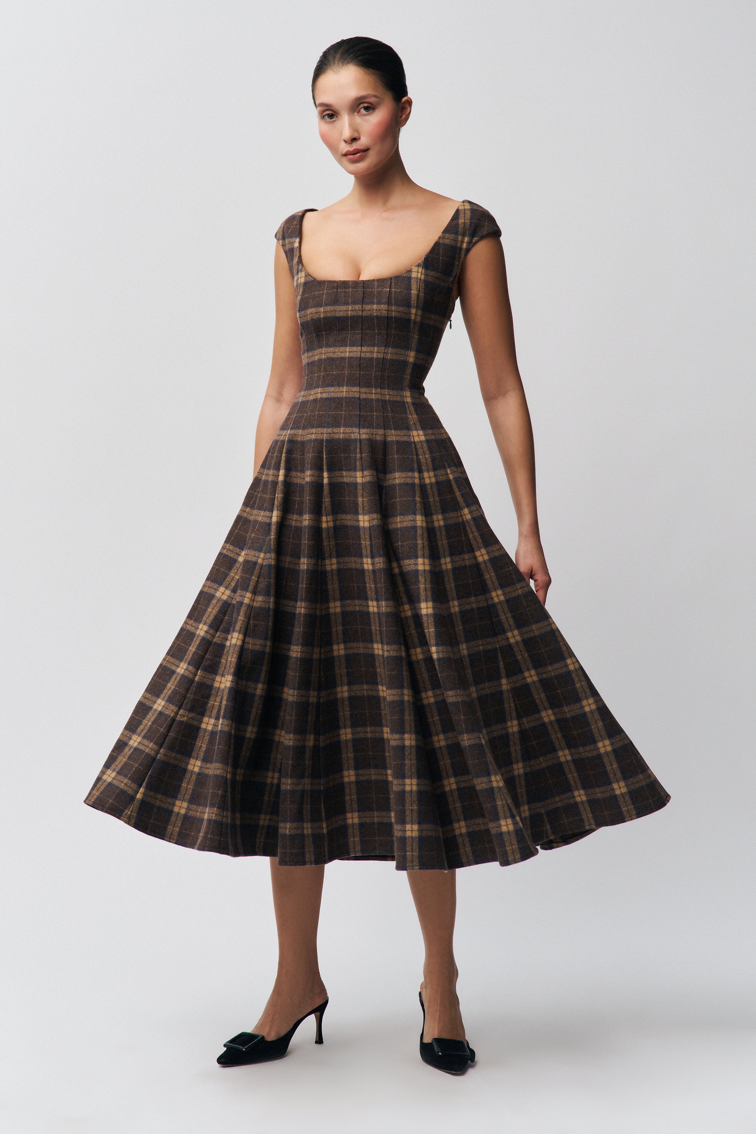 LEILA TARTAN DRESS - 3