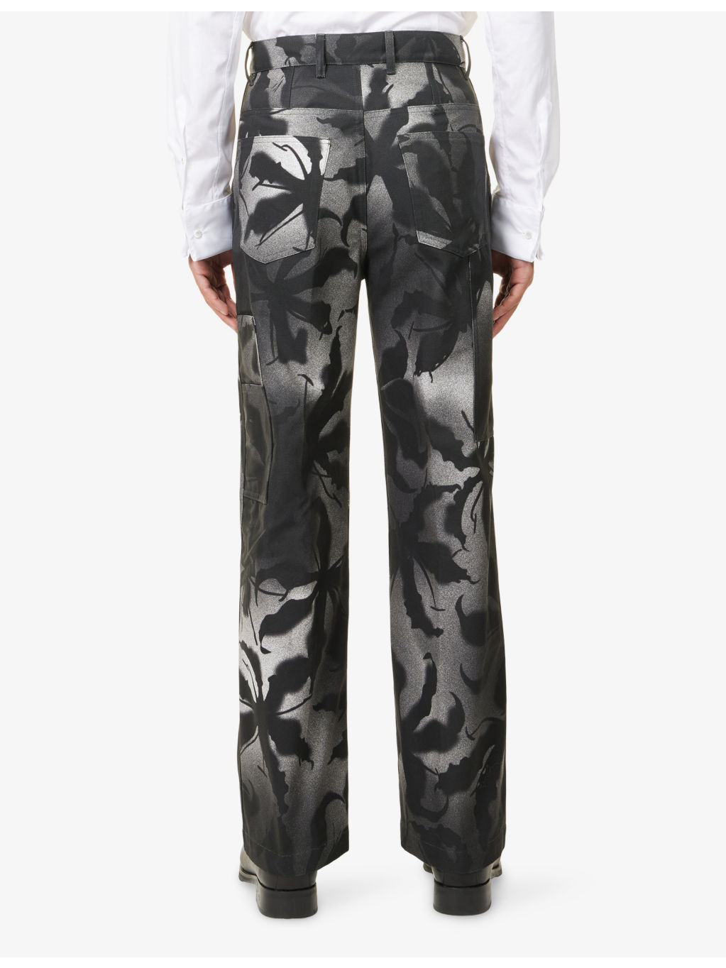 Pickerby 2369 Graphic-Pattern Cotton Trousers - 4