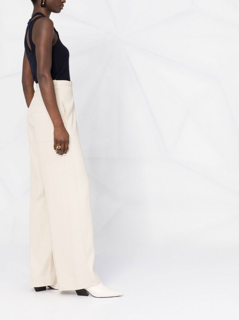 high-waisted wide-leg trousers - 4