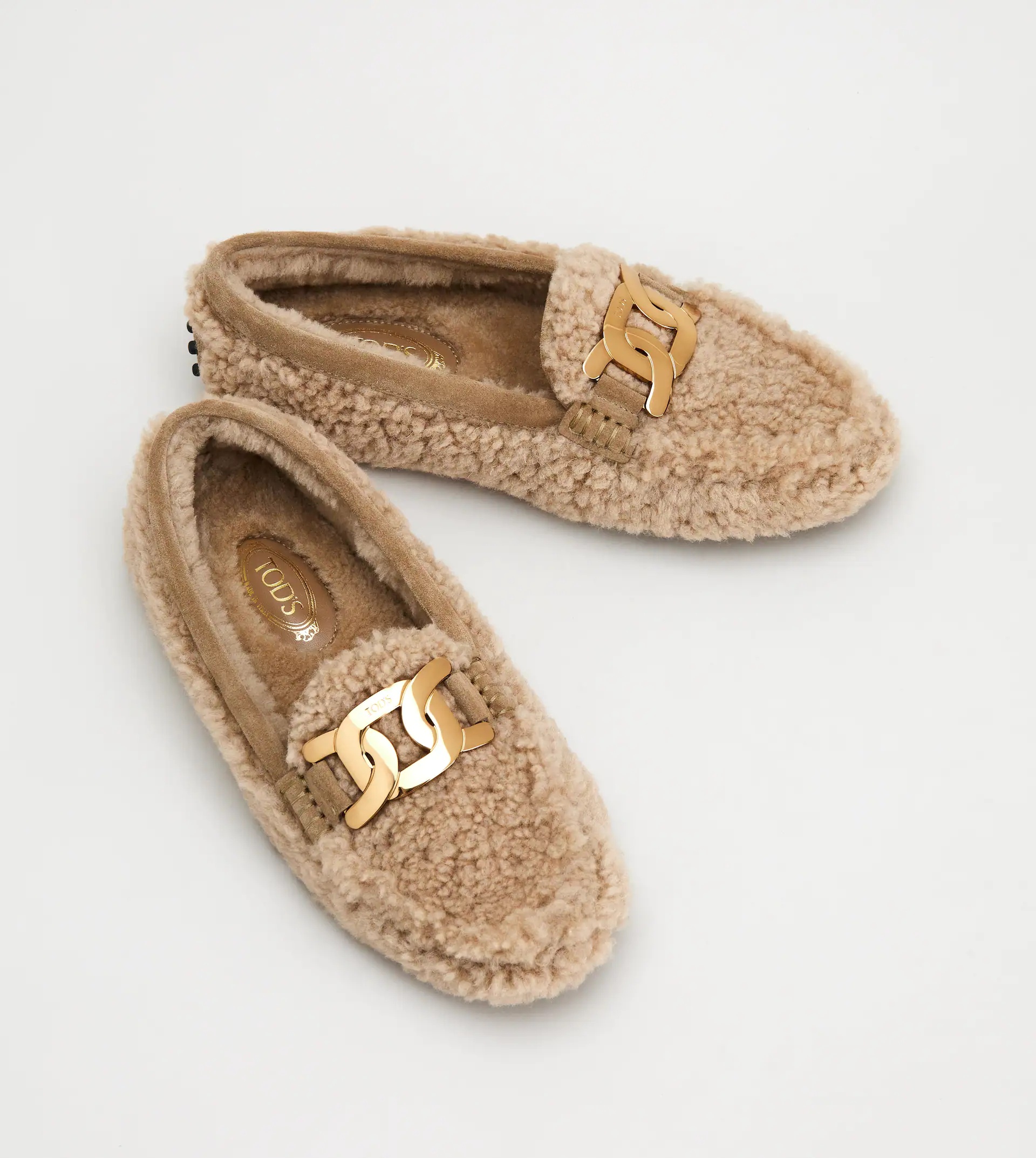 CITY GOMMINO DRIVING SHOES IN SHEEPSKIN - BEIGE - 2