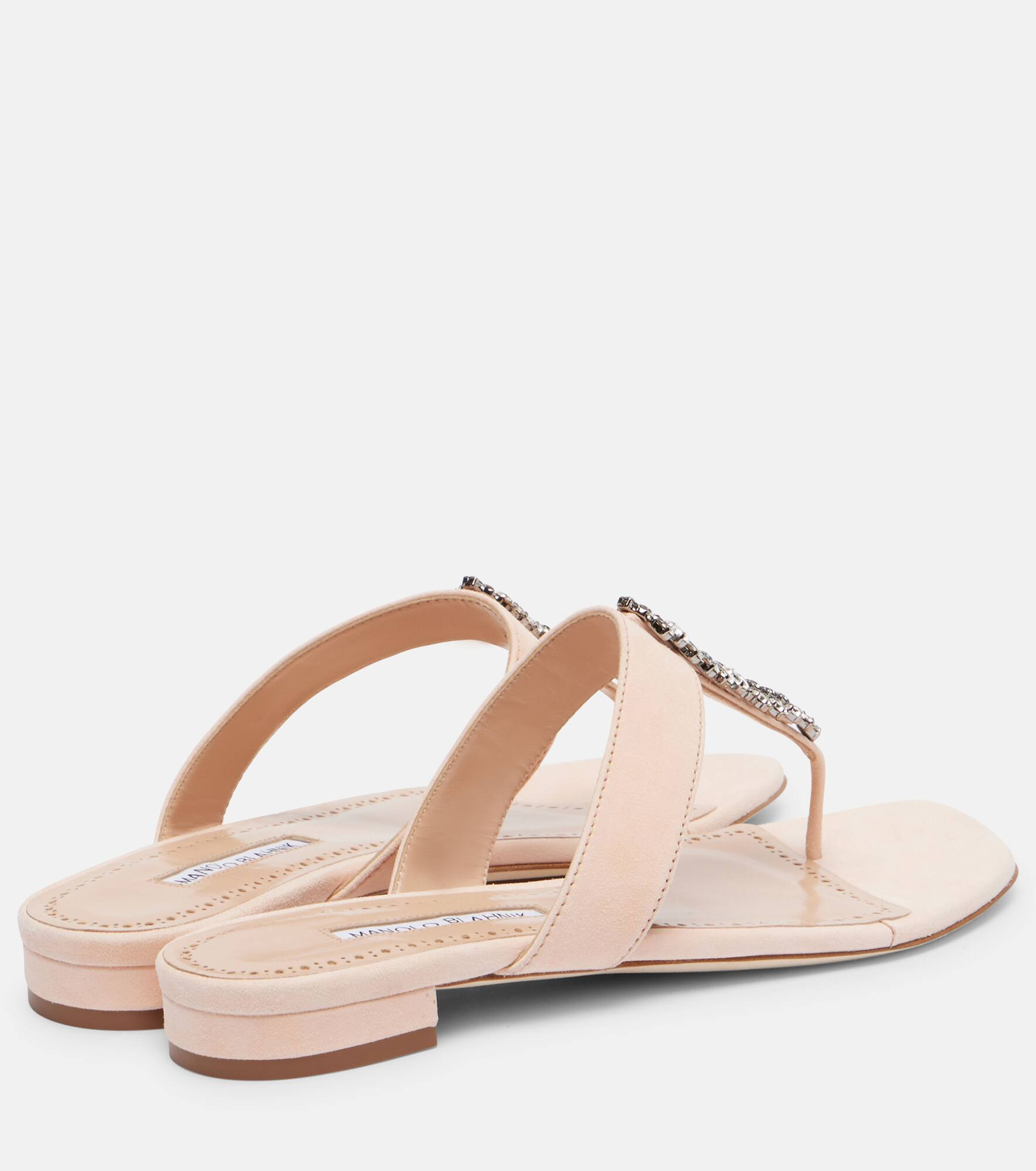 Bizaba embellished suede thong sandals - 2