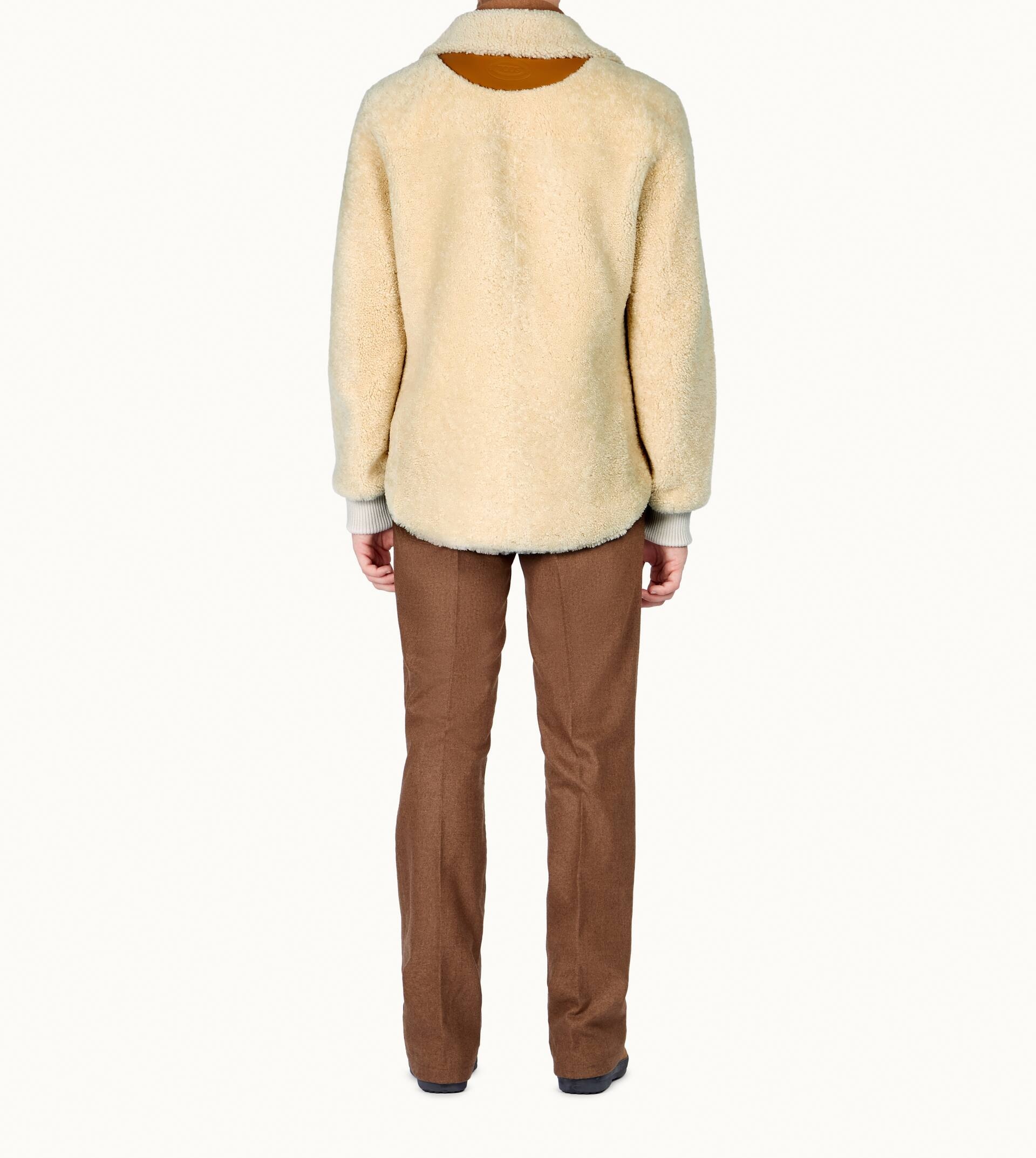 JACKET IN SHEARLING - BEIGE - 3