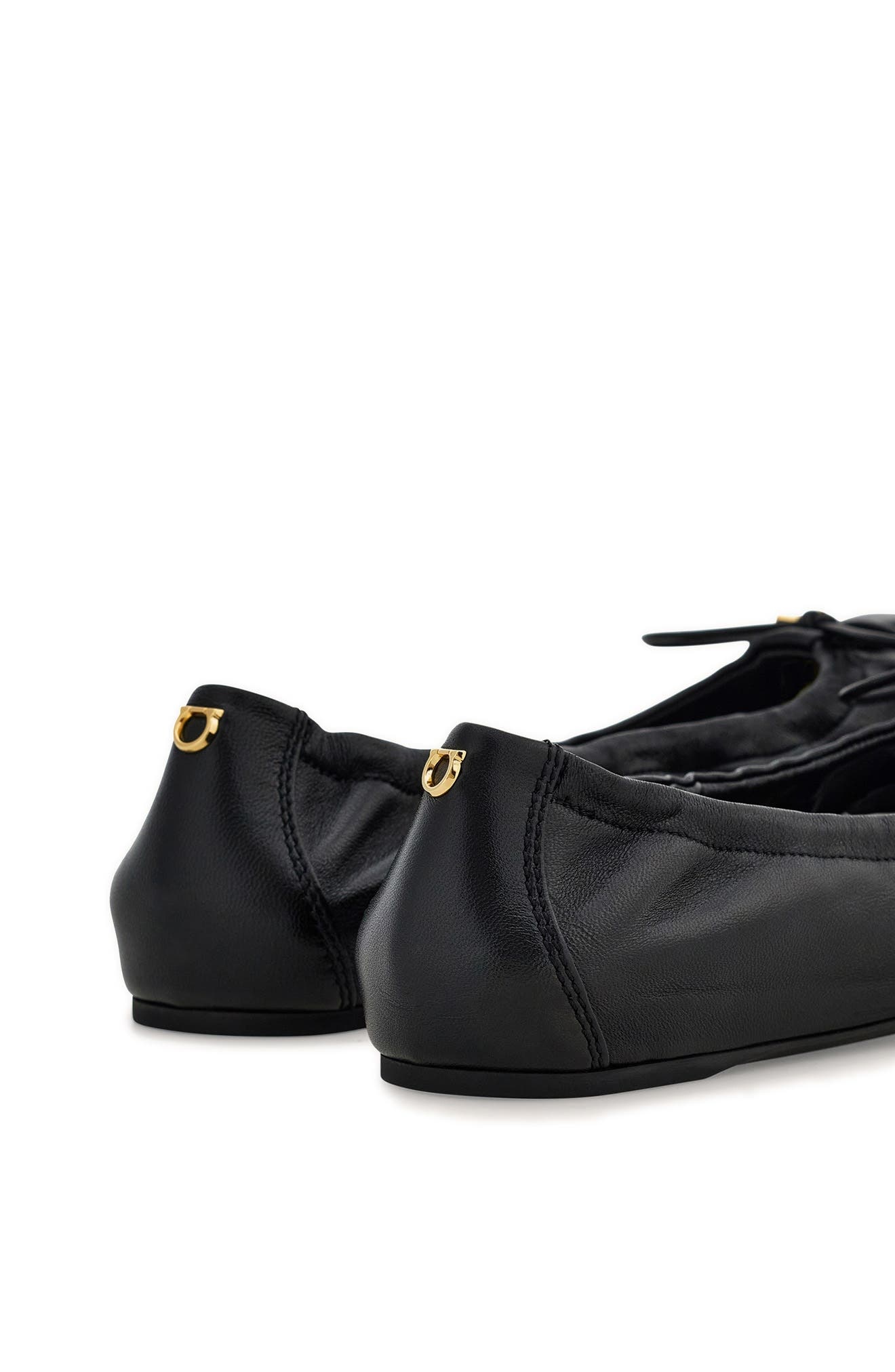 FERRAGAMO Joelle Elasticated Ballet Flat in Nero at Nordstrom - 3