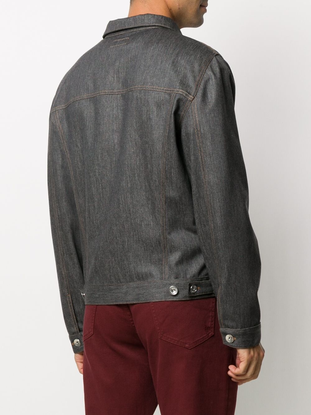 charcoal grey denim jacket - 4