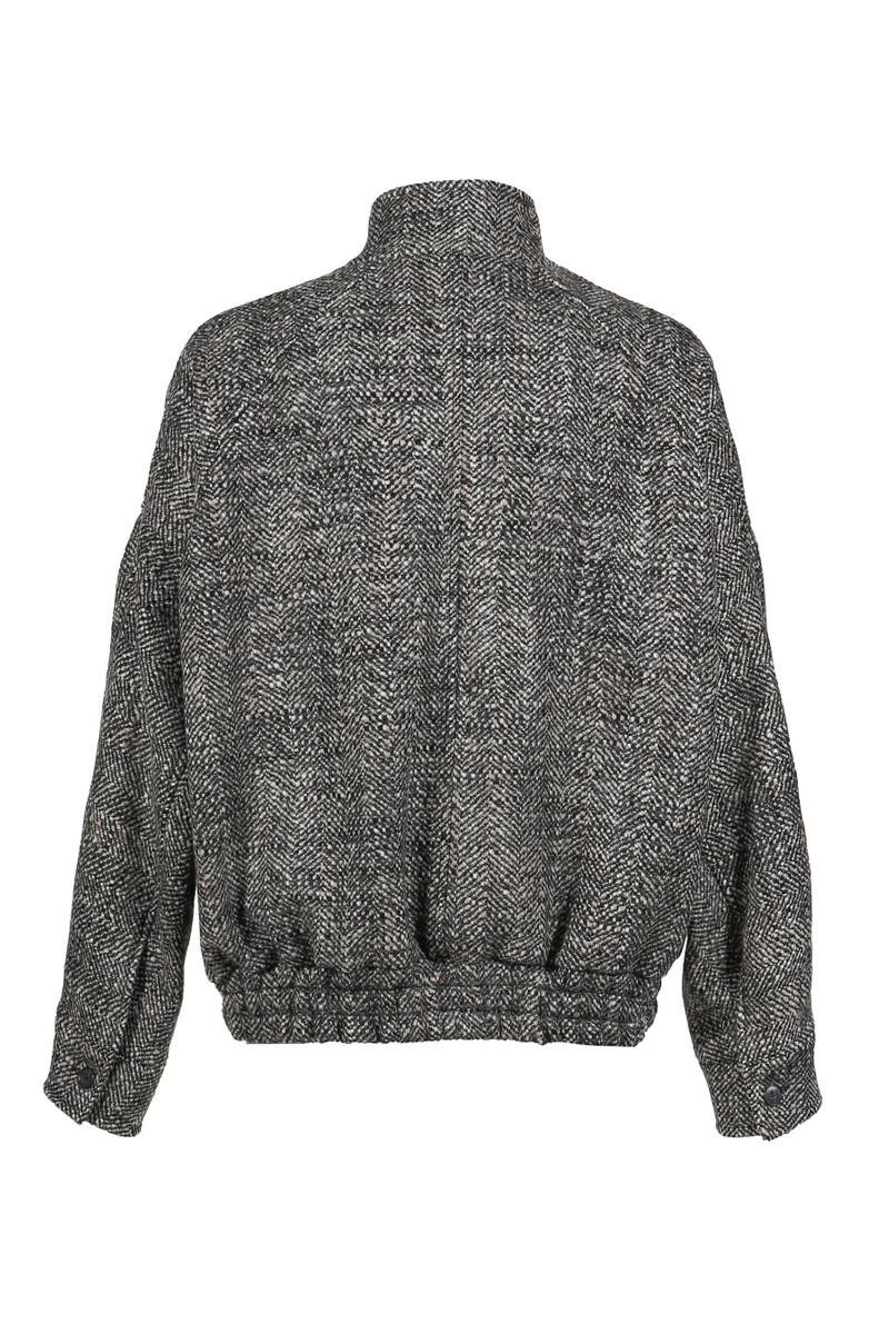 DARKPARK LEE - HERRINGBONE WOOL BOMBER JACKET / NUT BLK outlook