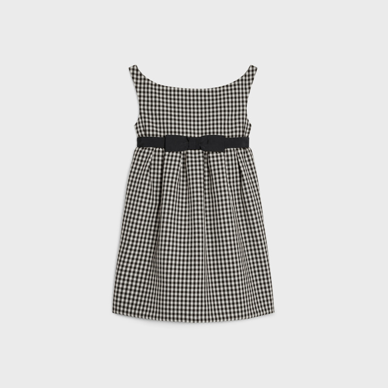 muguet dress in vichy checked wool 1