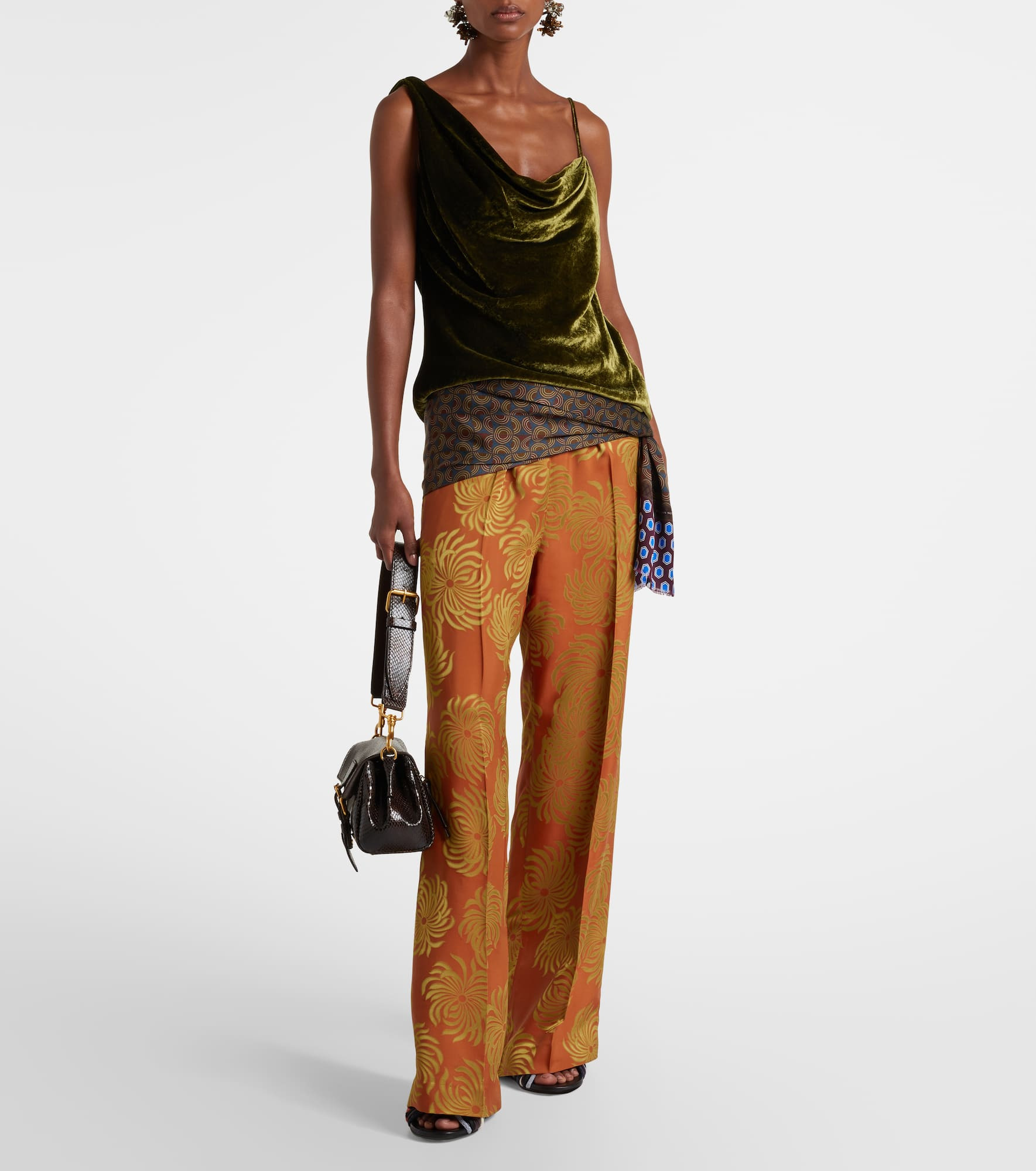 Draped velvet top - 2