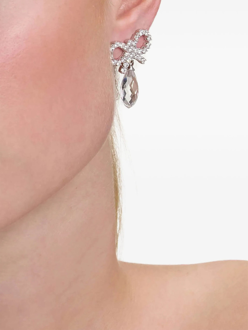 Self-portrait Bow Crystal-embellishment Earrings 4