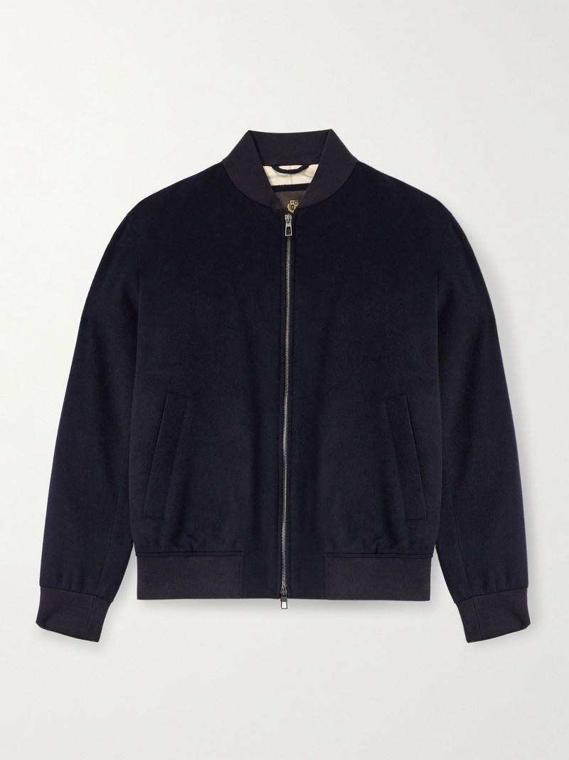 Ivy Storm System® Cashmere-Felt Bomber Jacket Navy 1