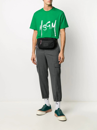 MSGM brushed logo T-shirt outlook