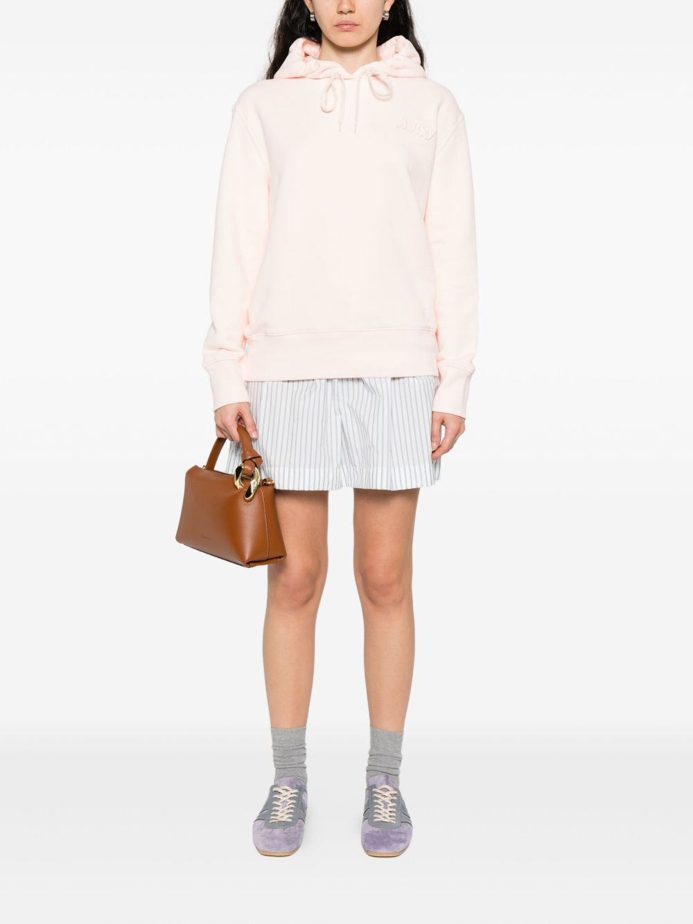 logo-embroidered hoodie - 2