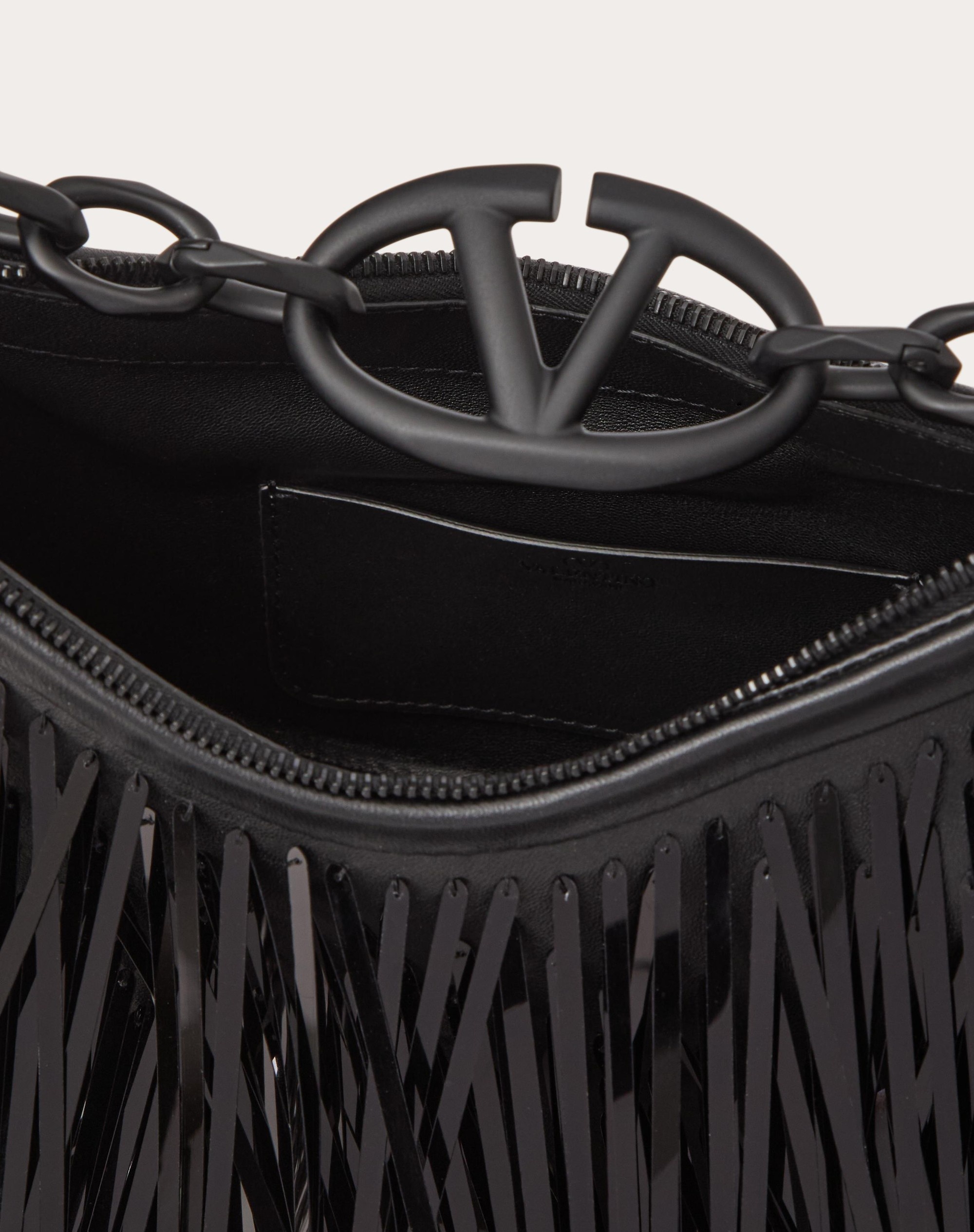 VLOGO MOON MINI HOBO BAG WITH SEQUIN FRINGES - 7