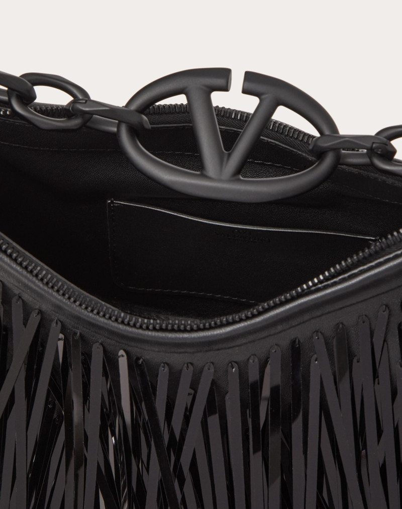 VLOGO MOON MINI HOBO BAG WITH SEQUIN FRINGES 7