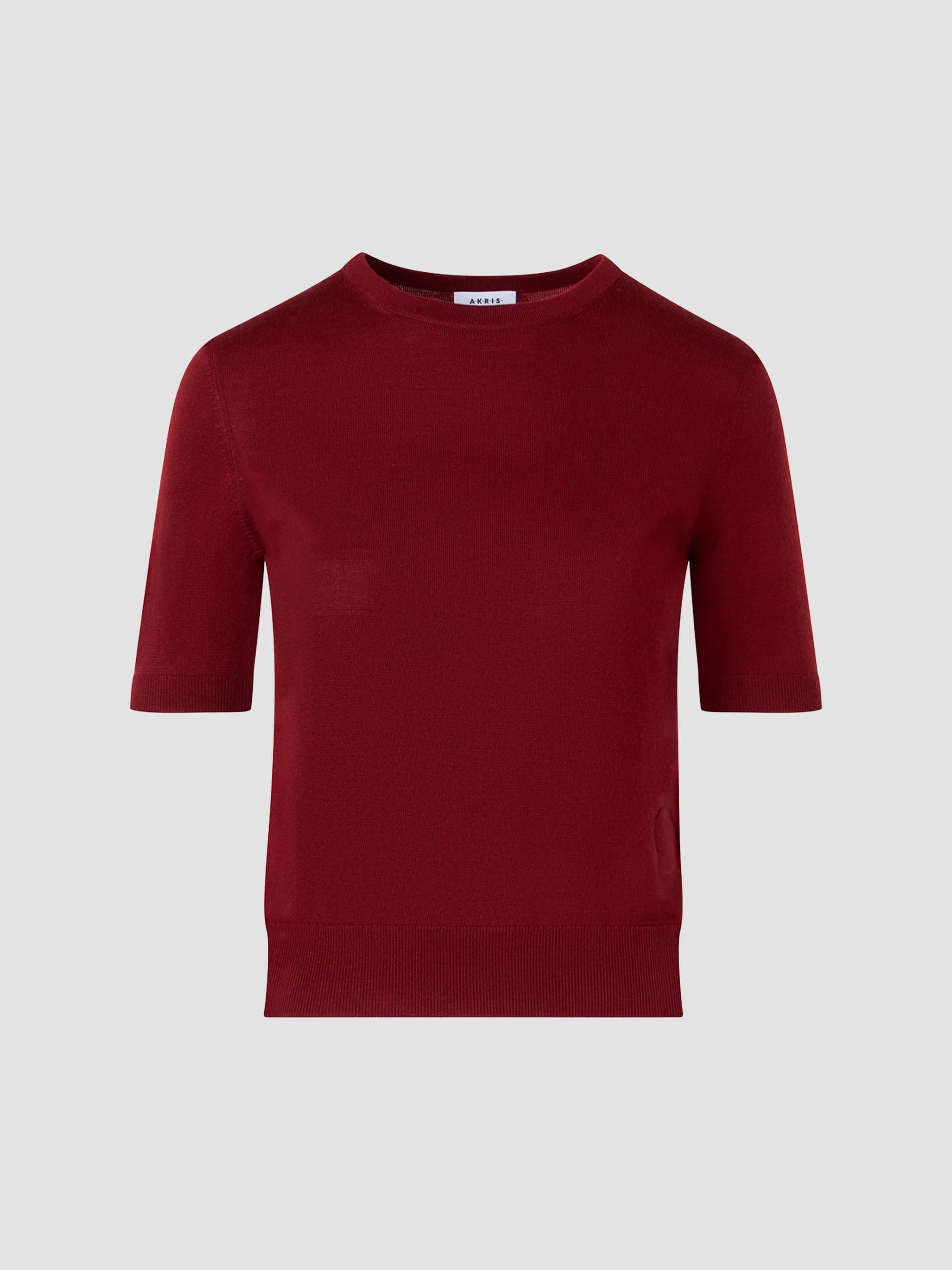 Women's Relaxed Wool T-Shirt - Pomegranate - 1