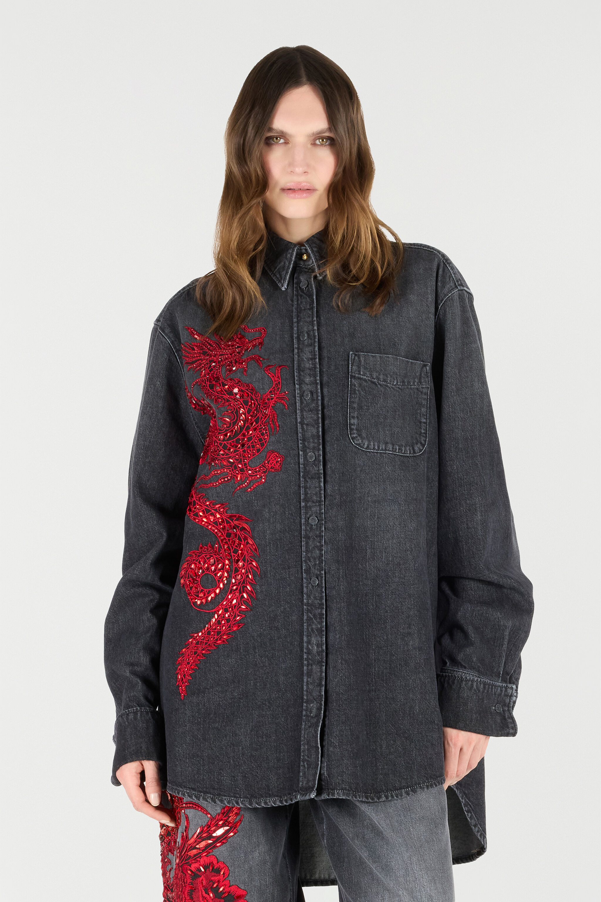 Shirt With Embroidery And Sequins - 3