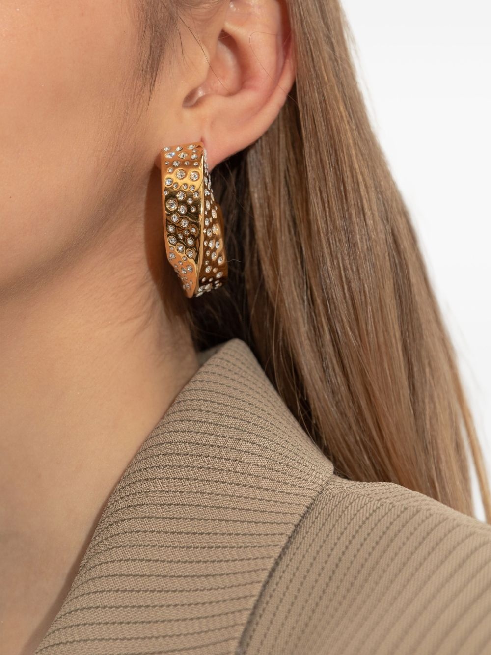 crystal-embellished earrings - 2