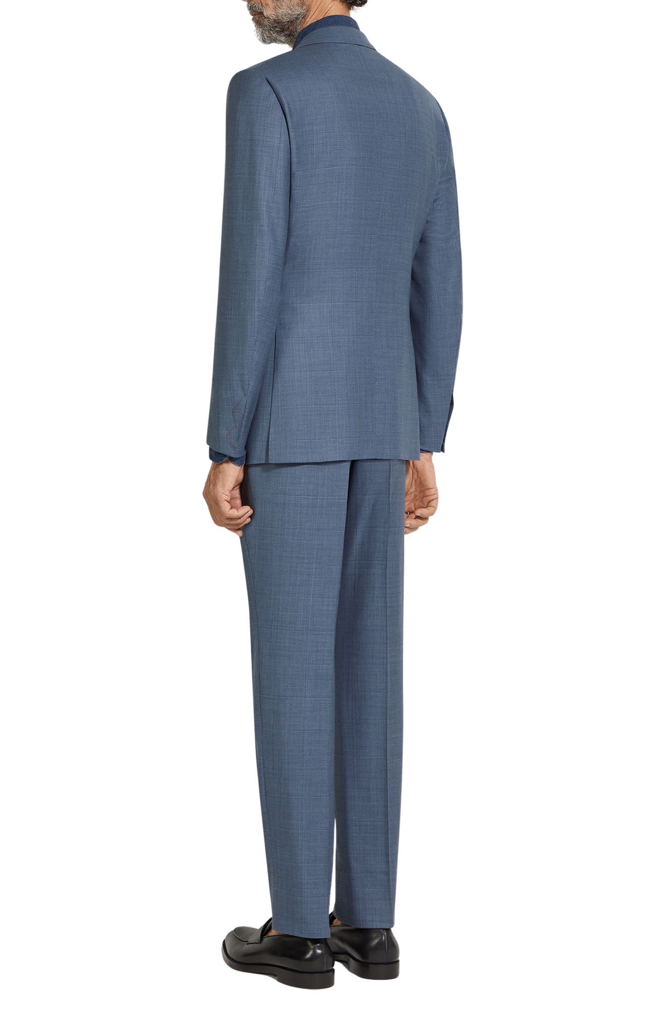 ZEGNA Plaid Centoventimila Wool Suit in Br Blu Ck at Nordstrom - 2