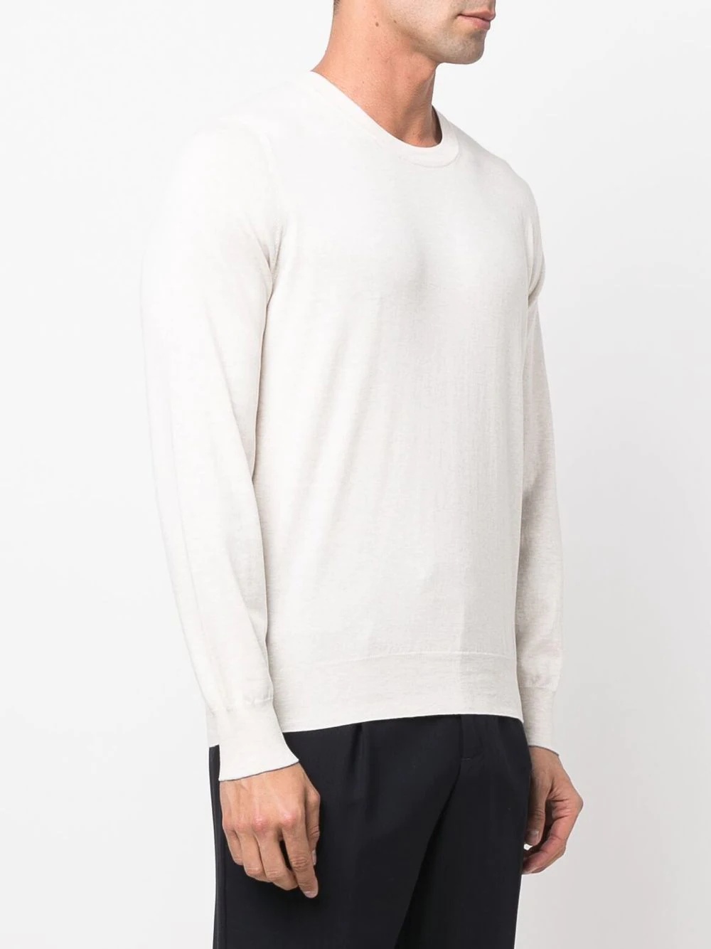 crew-neck cotton jumper - 3