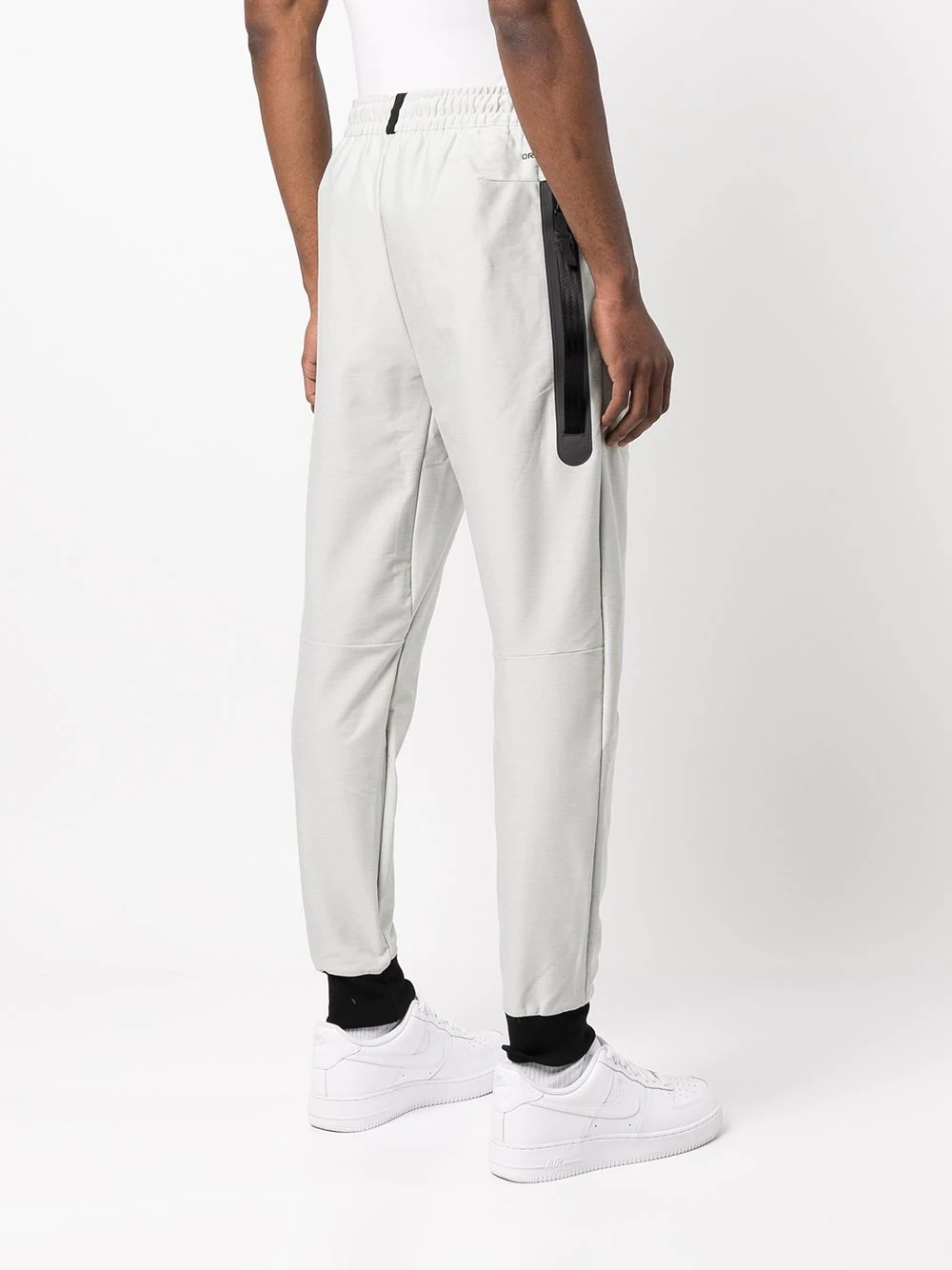 logo-print tapered trousers - 4