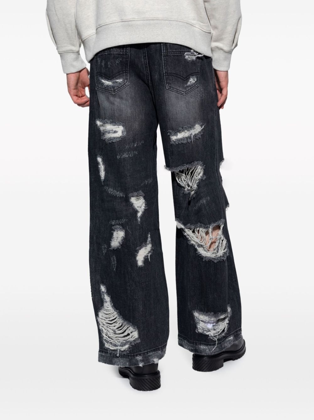 ripped-detail high-rise jeans - 3