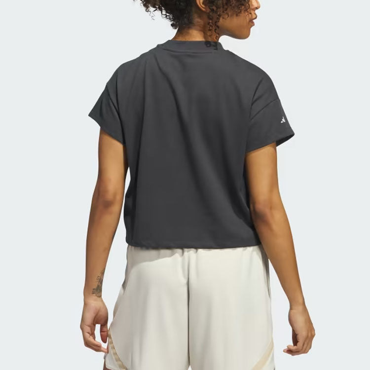 (WMNS) adidas Select Cutoff Tee 'Carbon' IJ5234 - 3