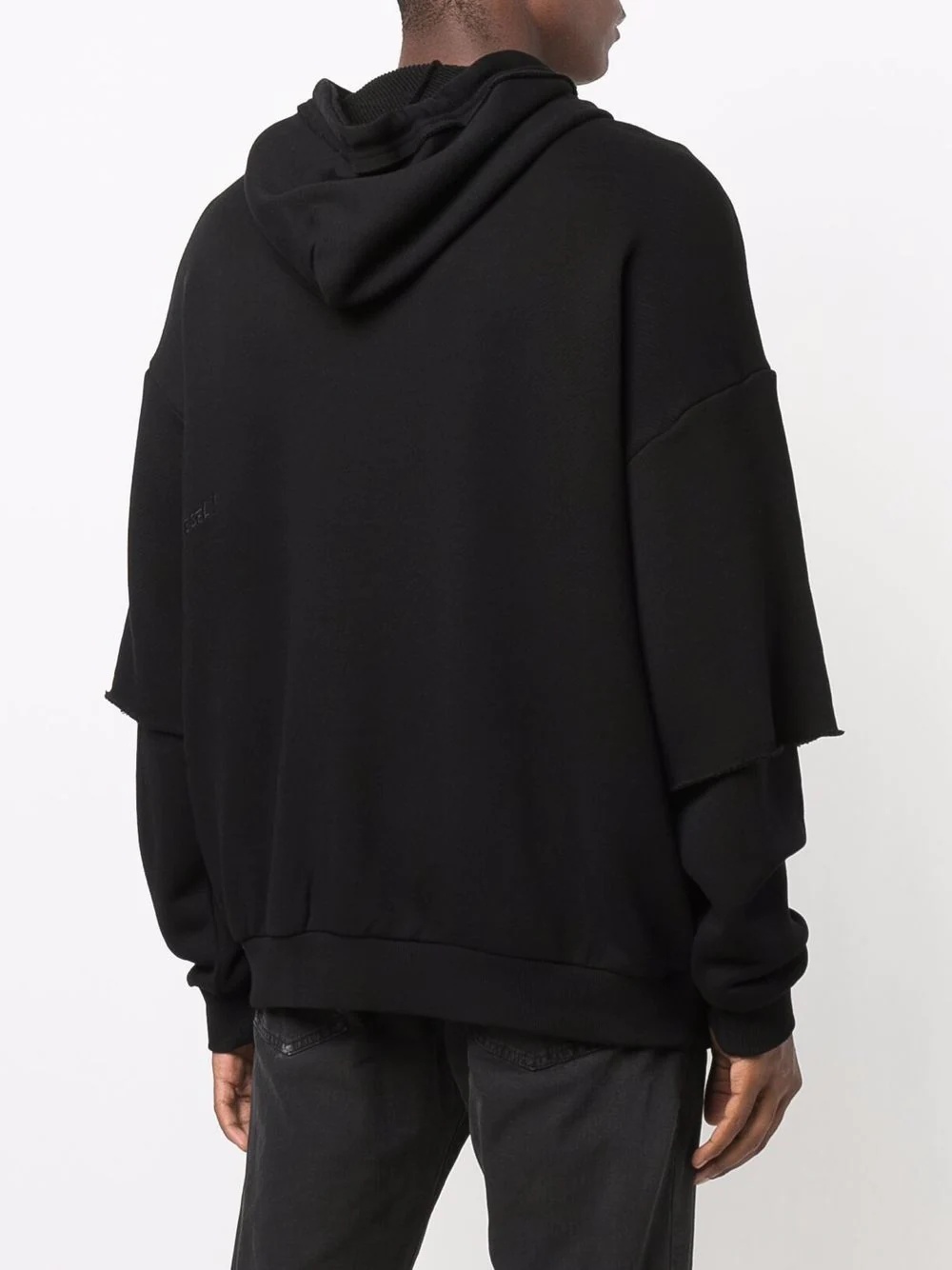 cutout-panel hoodie - 4