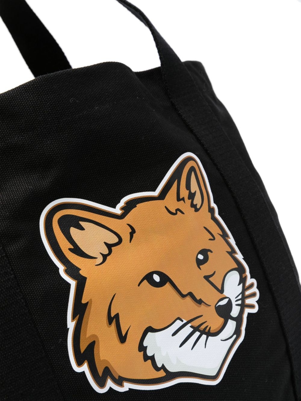 fox head-print cotton tote - 4