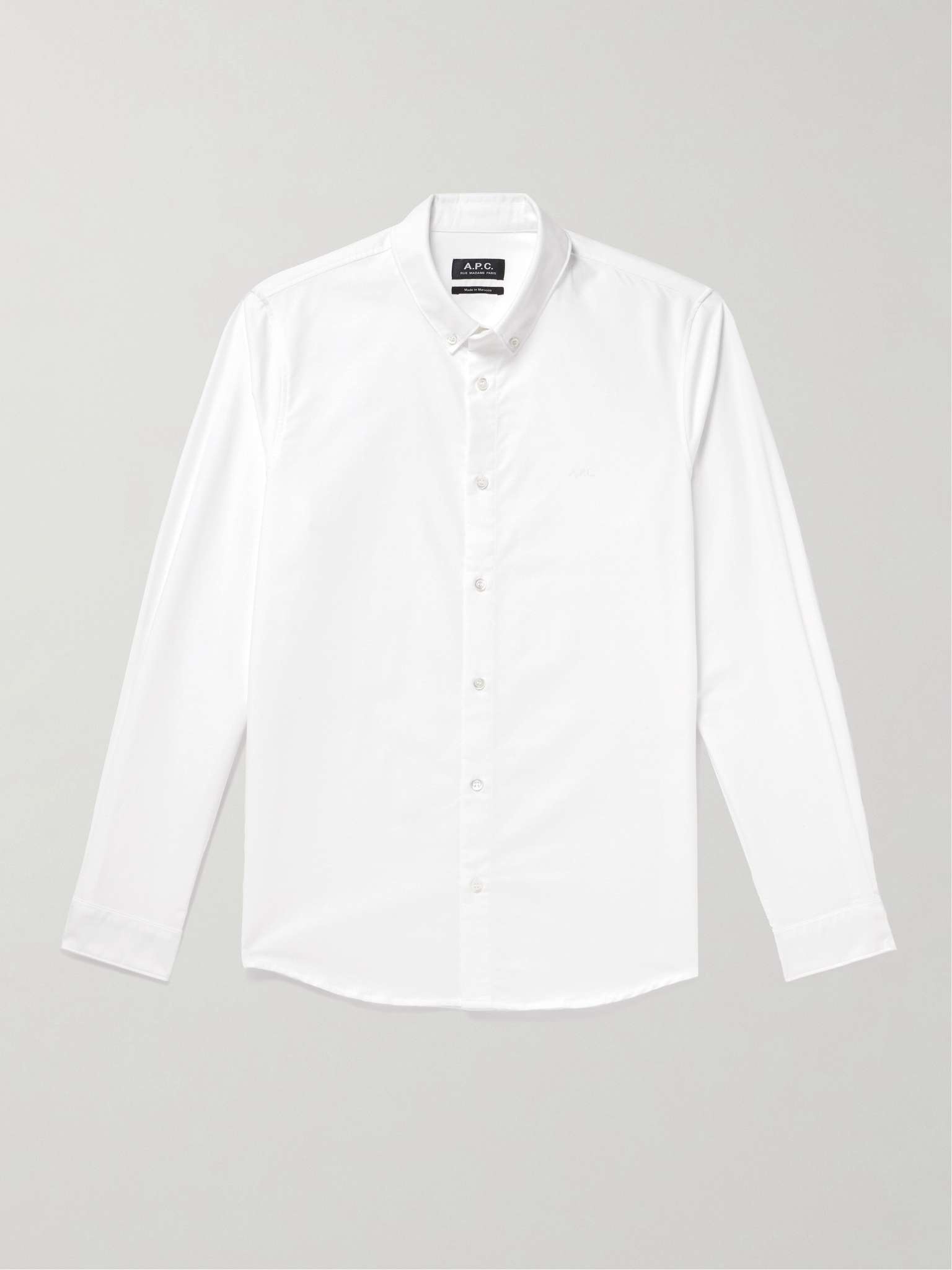 Greg Logo-Embroidered Button-Down Collar Cotton Oxford Shirt - 1