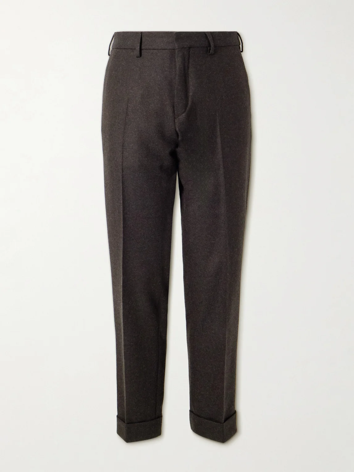 Straight-Leg Wool Trousers - 1