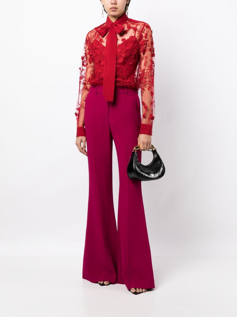 ELIE SAAB Cady mid-rise flared trousers outlook