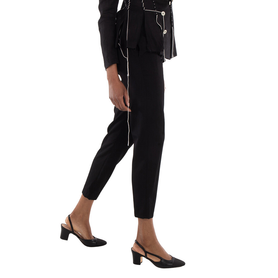 Yohji Yamamoto Gabardine Belted Tapered Trousers - 4